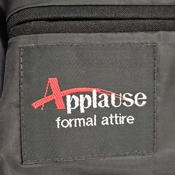 NWT Tuxedo Jacket Mens Size 42 Regular Applause Formal Wear Black Prom Wedding - Picture 6 of 16